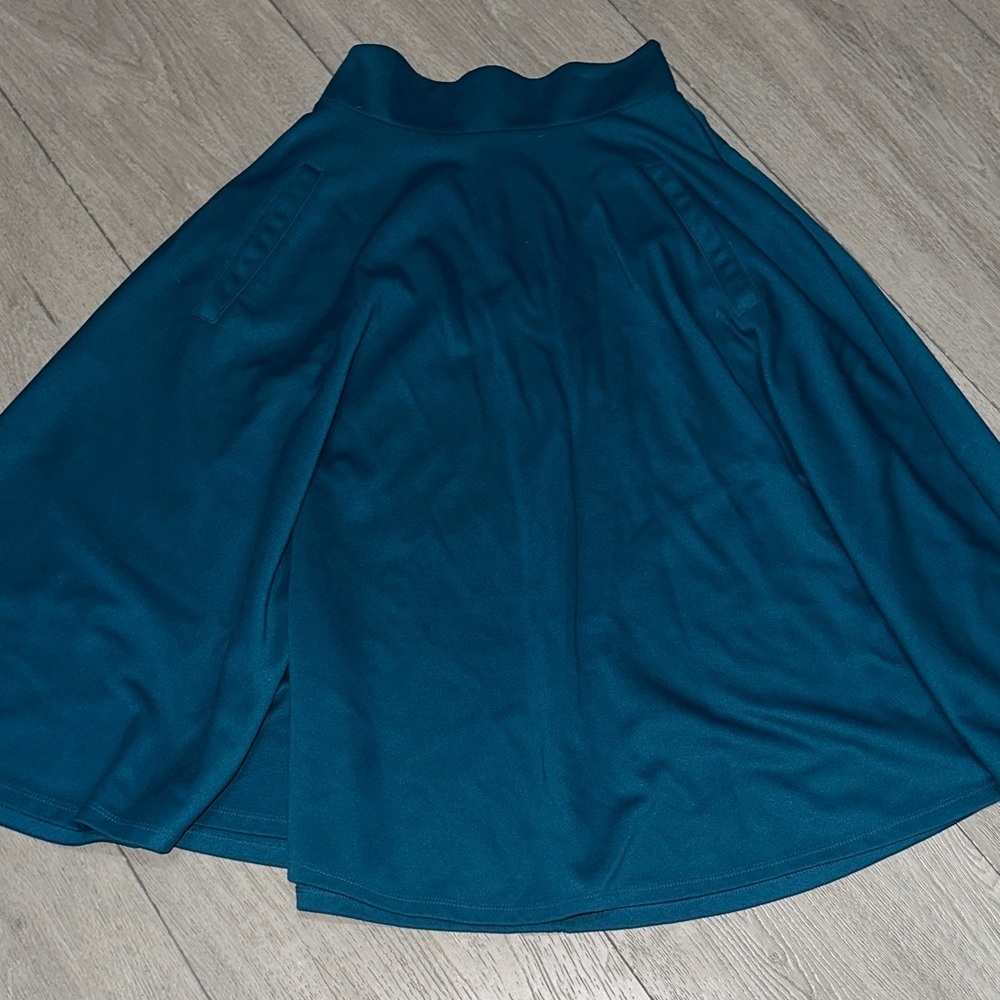 H&M Teal A-LINE MIDI SKIRT size XS - Picture 1 of 7